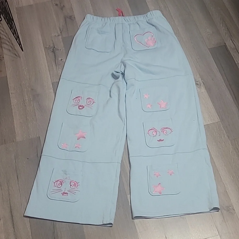 Sweet Society Hot Topic Kawaii Lounge Sweatpants Cargo Style Size Xxl - Picture 4 of 5